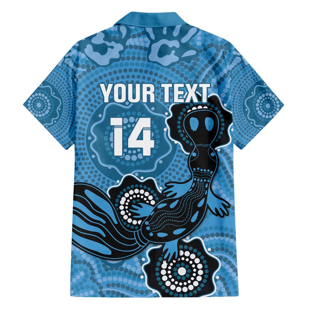 Custom NSW Blues Rugby Family Matching Long Sleeve Bodycon Dress and Hawaiian Shirt 2024 Platypus Mix Aboriginal Art