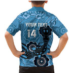 Custom NSW Blues Rugby Family Matching Mermaid Dress and Hawaiian Shirt 2024 Platypus Mix Aboriginal Art