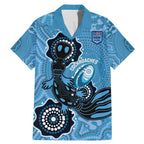 Custom NSW Blues Rugby Family Matching Mermaid Dress and Hawaiian Shirt 2024 Platypus Mix Aboriginal Art