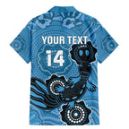 Custom NSW Blues Rugby Family Matching Mermaid Dress and Hawaiian Shirt 2024 Platypus Mix Aboriginal Art