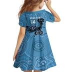 Custom NSW Blues Rugby Family Matching Summer Maxi Dress and Hawaiian Shirt 2024 Platypus Mix Aboriginal Art
