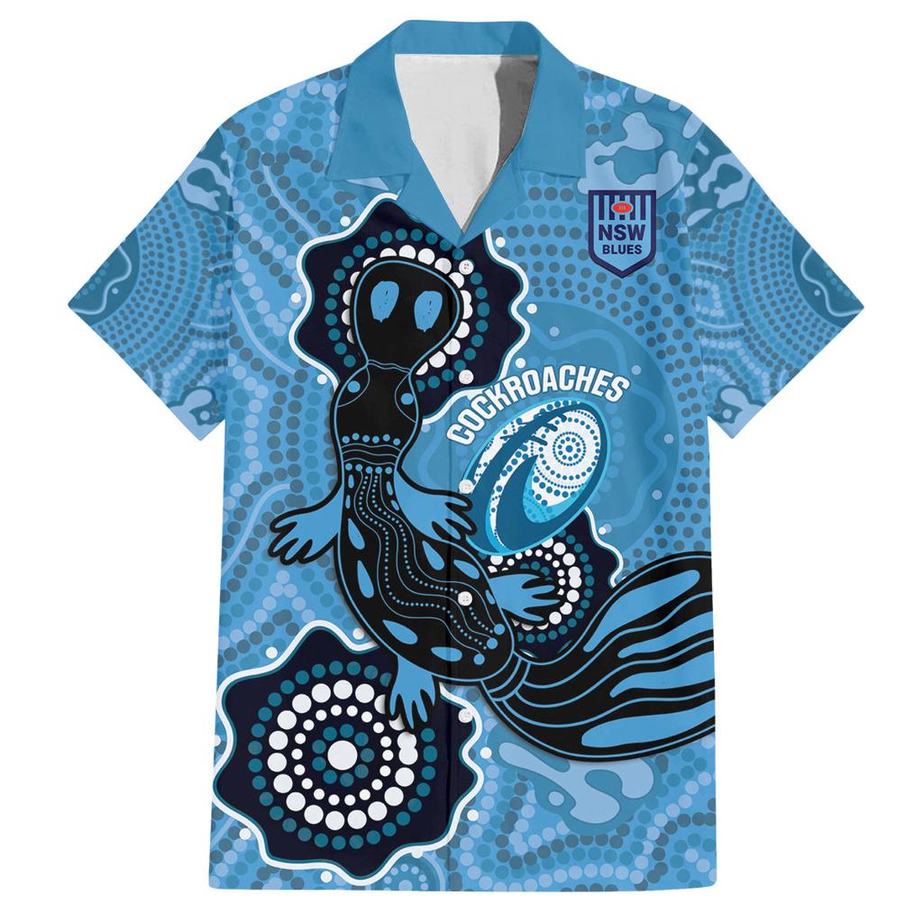 Custom NSW Blues Rugby Family Matching Tank Maxi Dress and Hawaiian Shirt 2024 Platypus Mix Aboriginal Art