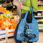 Custom NSW Blues Rugby Grocery Bag Platypus Mix Aboriginal Art