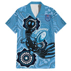 Custom NSW Blues Rugby Hawaiian Shirt 2024 Platypus Mix Aboriginal Art