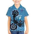 Custom NSW Blues Rugby Hawaiian Shirt 2024 Platypus Mix Aboriginal Art