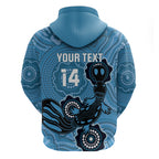 Custom NSW Blues Rugby Hoodie 2024 Platypus Mix Aboriginal Art