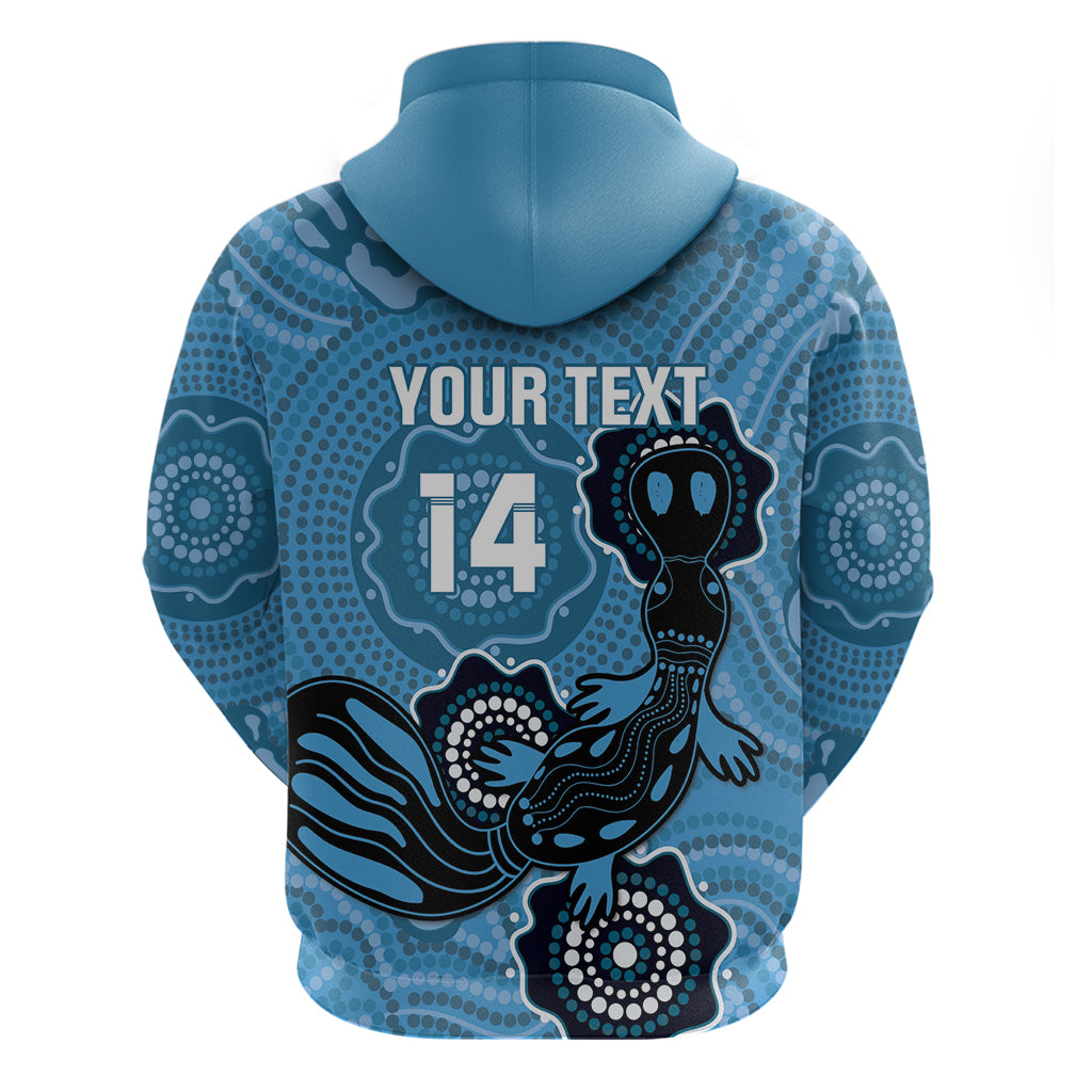 Custom NSW Blues Rugby Hoodie 2024 Platypus Mix Aboriginal Art