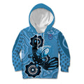 Custom NSW Blues Rugby Kid Hoodie 2024 Platypus Mix Aboriginal Art