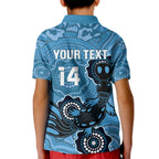 Custom NSW Blues Rugby Kid Polo Shirt 2024 Platypus Mix Aboriginal Art