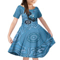 Custom NSW Blues Rugby Kid Short Sleeve Dress 2024 Platypus Mix Aboriginal Art