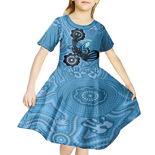 Custom NSW Blues Rugby Kid Short Sleeve Dress 2024 Platypus Mix Aboriginal Art