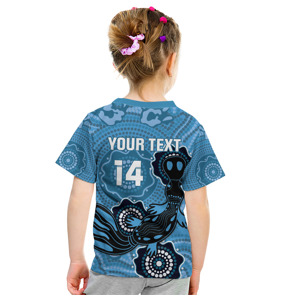 Custom NSW Blues Rugby Kid T Shirt 2024 Platypus Mix Aboriginal Art