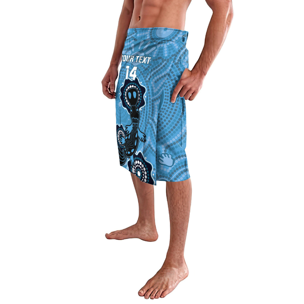 Custom NSW Blues Rugby Lavalava 2024 Platypus Mix Aboriginal Art