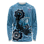 Custom NSW Blues Rugby Long Sleeve Shirt 2024 Platypus Mix Aboriginal Art