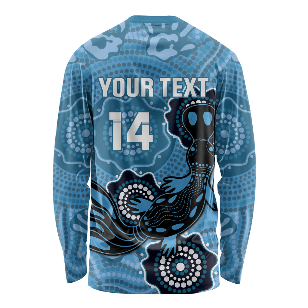 Custom NSW Blues Rugby Long Sleeve Shirt 2024 Platypus Mix Aboriginal Art