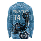 Custom NSW Blues Rugby Long Sleeve Shirt 2024 Platypus Mix Aboriginal Art