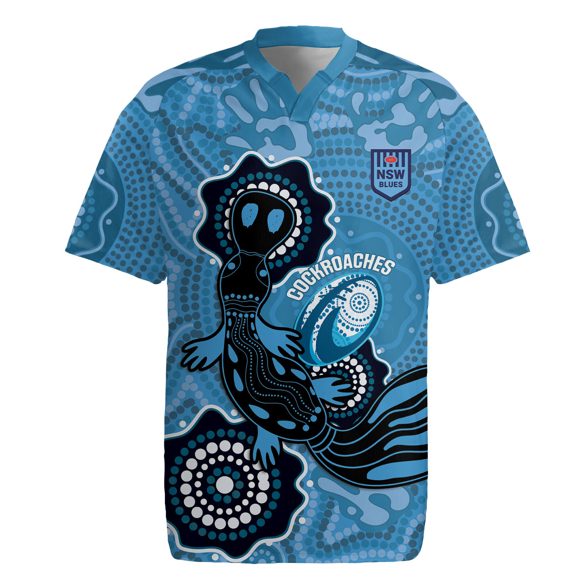 Custom NSW Blues Rugby Rugby Jersey 2024 Platypus Mix Aboriginal Art