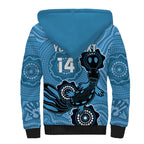 Custom NSW Blues Rugby Sherpa Hoodie 2024 Platypus Mix Aboriginal Art