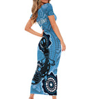 Custom NSW Blues Rugby Short Sleeve Bodycon Dress 2024 Platypus Mix Aboriginal Art