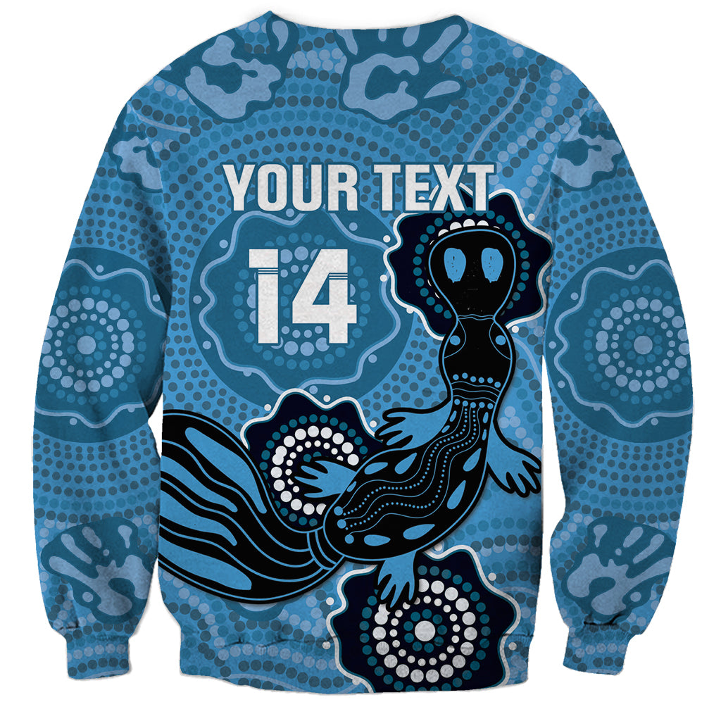 Custom NSW Blues Rugby Sweatshirt 2024 Platypus Mix Aboriginal Art