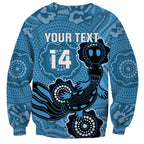 Custom NSW Blues Rugby Sweatshirt 2024 Platypus Mix Aboriginal Art
