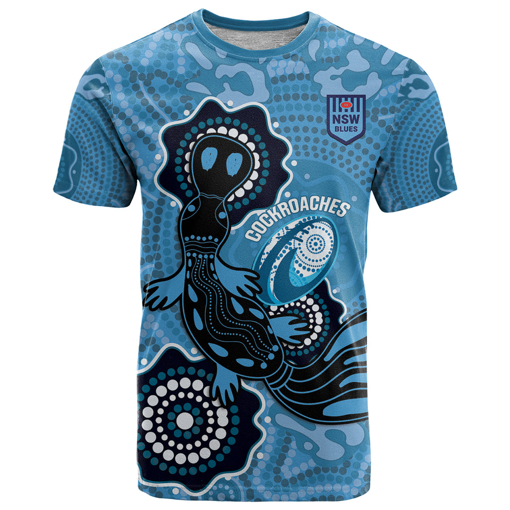 Custom NSW Blues Rugby T Shirt 2024 Platypus Mix Aboriginal Art