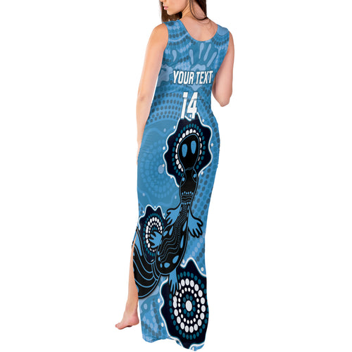 Custom NSW Blues Rugby Tank Maxi Dress 2024 Platypus Mix Aboriginal Art