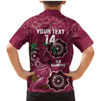 Custom Queensland Maroons Rugby Family Matching Mermaid Dress and Hawaiian Shirt 2024 Koala Mix Aboriginal Art