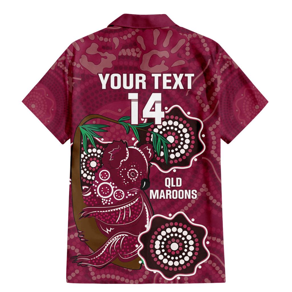 Custom Queensland Maroons Rugby Family Matching Mermaid Dress and Hawaiian Shirt 2024 Koala Mix Aboriginal Art