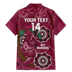 Custom Queensland Maroons Rugby Family Matching Mermaid Dress and Hawaiian Shirt 2024 Koala Mix Aboriginal Art