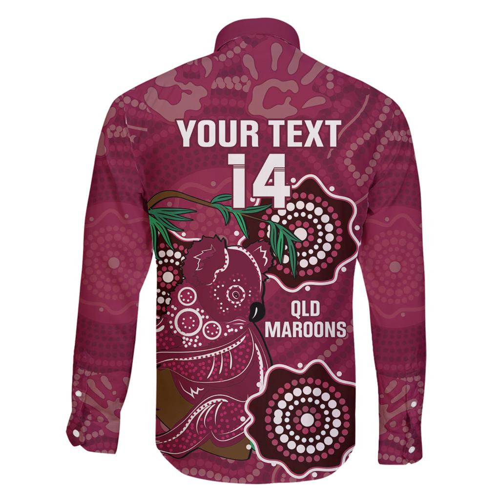 Custom Queensland Maroons Rugby Family Matching Summer Maxi Dress and Hawaiian Shirt 2024 Koala Mix Aboriginal Art