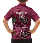 Custom Queensland Maroons Rugby Family Matching Tank Maxi Dress and Hawaiian Shirt 2024 Koala Mix Aboriginal Art