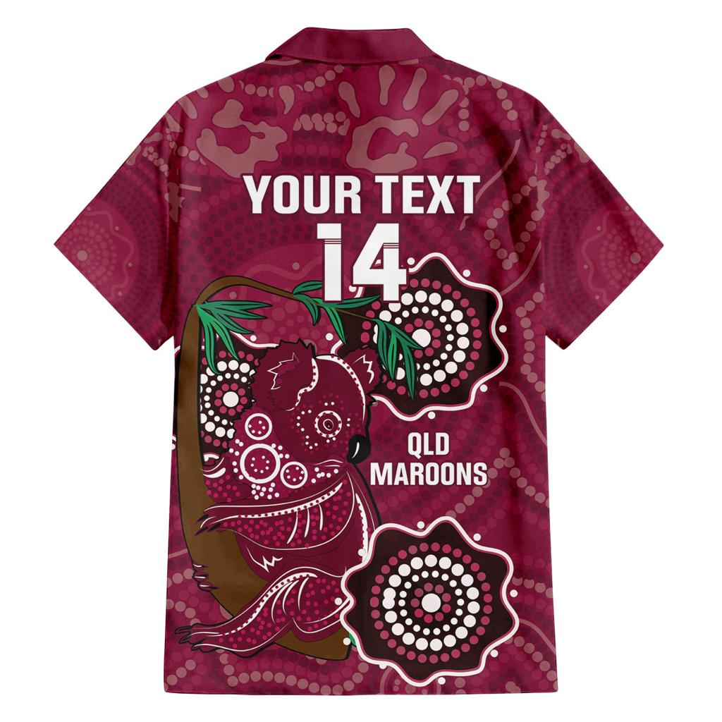 Custom Queensland Maroons Rugby Family Matching Tank Maxi Dress and Hawaiian Shirt 2024 Koala Mix Aboriginal Art