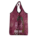 Custom Queensland Maroons Rugby Grocery Bag Koala Mix Aboriginal Art