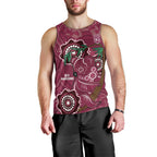 Custom Queensland Maroons Rugby Men Tank Top 2024 Koala Mix Aboriginal Art