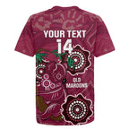 Custom Queensland Maroons Rugby Rugby Jersey 2024 Koala Mix Aboriginal Art
