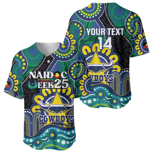 Custom NAIDOC Week 2025 Cowboys Baseball Jersey Indigenous Art