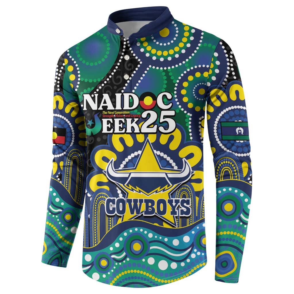 Custom NAIDOC Week 2025 Cowboys Button Sweatshirt Indigenous Art