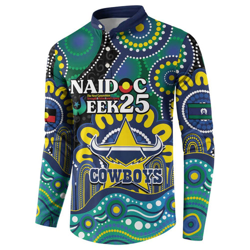 Custom NAIDOC Week 2025 Cowboys Button Sweatshirt Indigenous Art