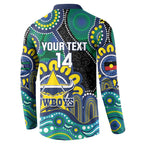 Custom NAIDOC Week 2025 Cowboys Button Sweatshirt Indigenous Art
