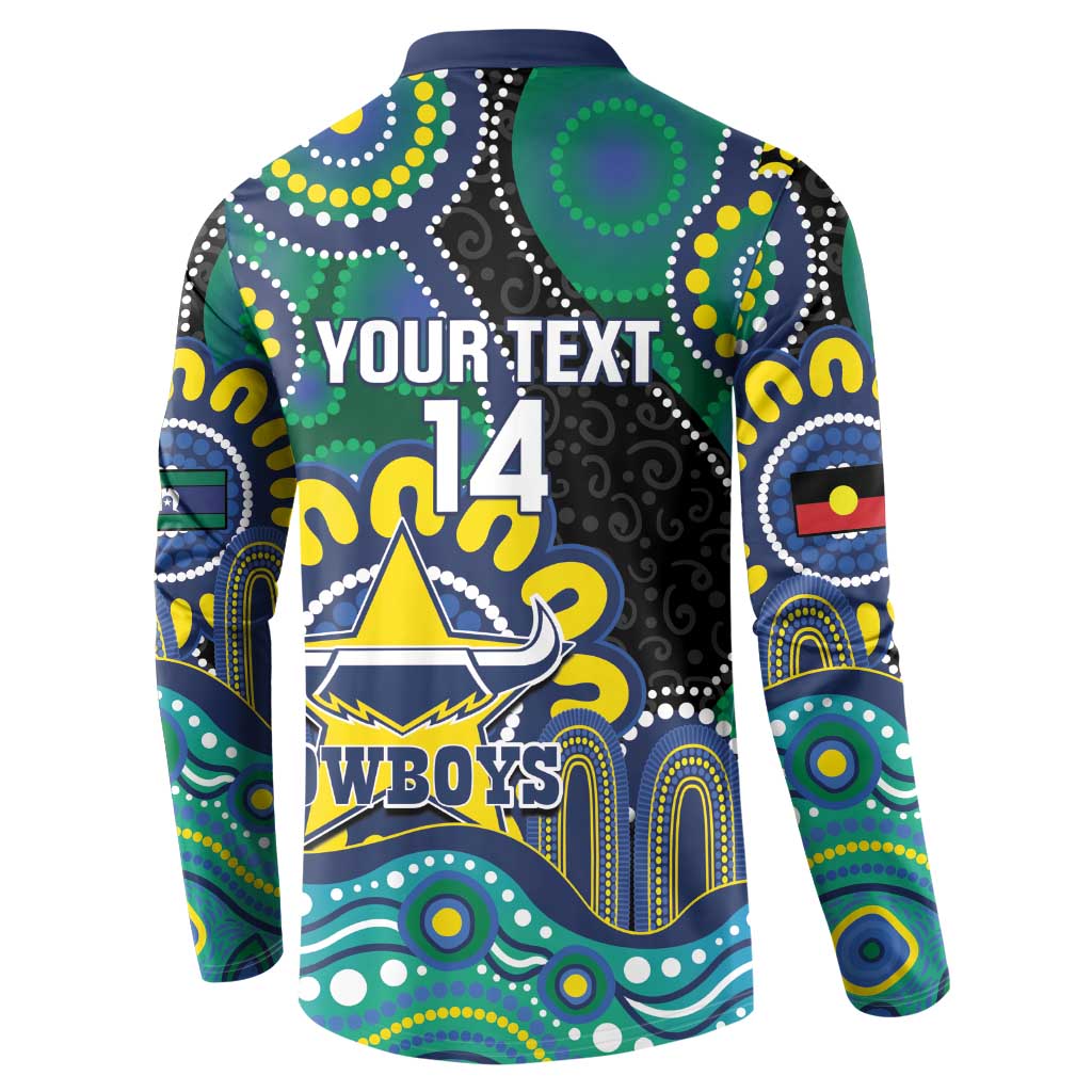Custom NAIDOC Week 2025 Cowboys Button Sweatshirt Indigenous Art