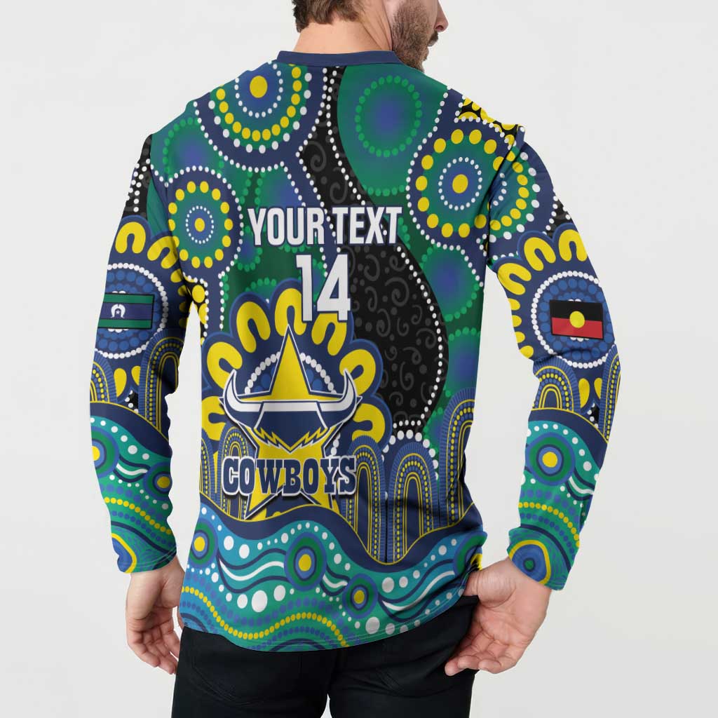 Custom NAIDOC Week 2025 Cowboys Button Sweatshirt Indigenous Art