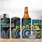 Custom NAIDOC Week 2025 Cowboys 4 in 1 Can Cooler Tumbler Indigenous Art