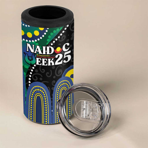 Custom NAIDOC Week 2025 Cowboys 4 in 1 Can Cooler Tumbler Indigenous Art