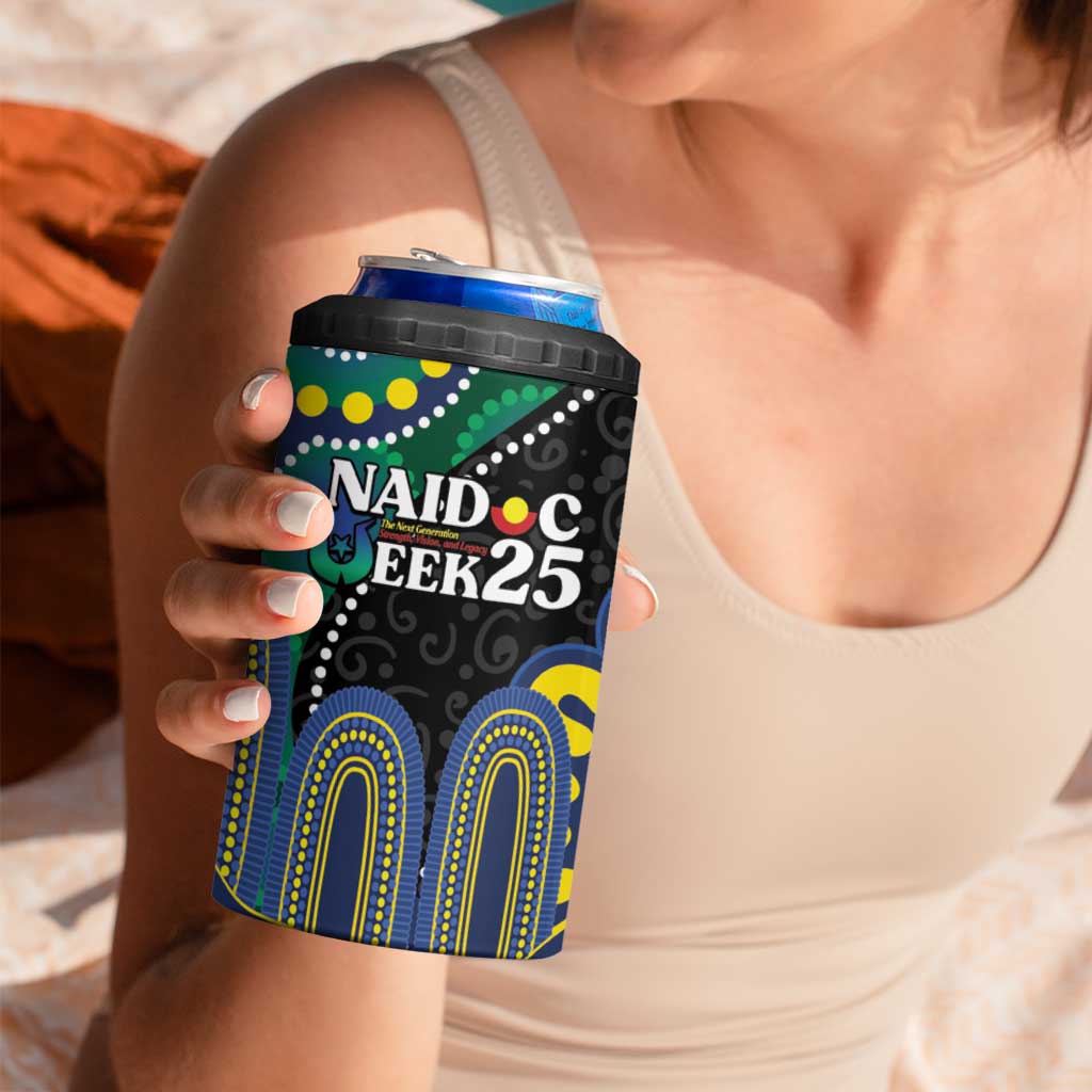 Custom NAIDOC Week 2025 Cowboys 4 in 1 Can Cooler Tumbler Indigenous Art