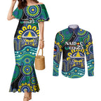 Custom NAIDOC Week 2025 Cowboys Couples Matching Mermaid Dress and Long Sleeve Button Shirt Indigenous Art