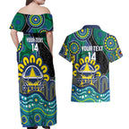 Custom NAIDOC Week 2025 Cowboys Couples Matching Off Shoulder Maxi Dress and Hawaiian Shirt Indigenous Art