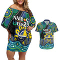 Custom NAIDOC Week 2025 Cowboys Couples Matching Off Shoulder Short Dress and Hawaiian Shirt Indigenous Art