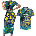 Custom NAIDOC Week 2025 Cowboys Couples Matching Short Sleeve Bodycon Dress and Hawaiian Shirt Indigenous Art