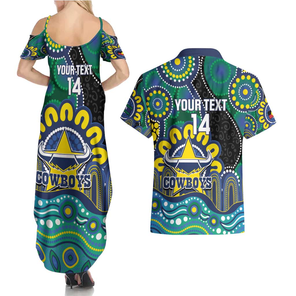 Custom NAIDOC Week 2025 Cowboys Couples Matching Summer Maxi Dress and Hawaiian Shirt Indigenous Art